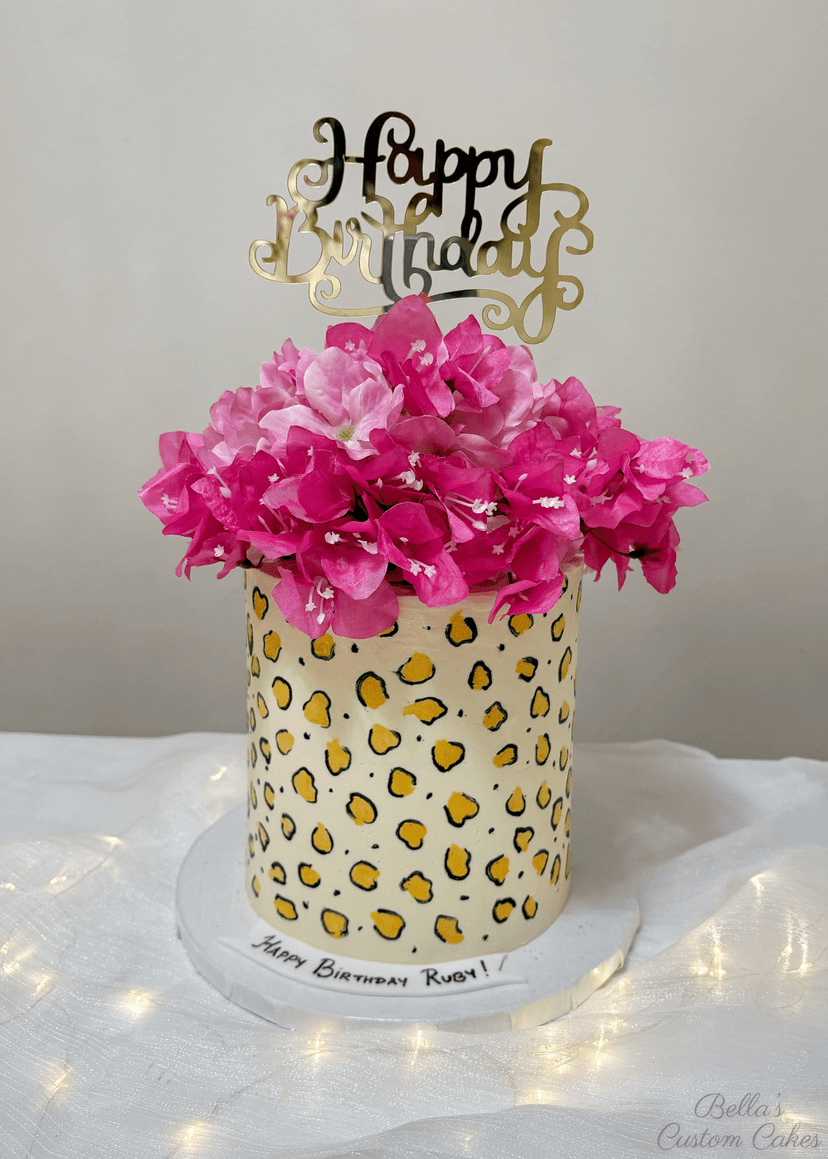 Leopard style with flowers on top